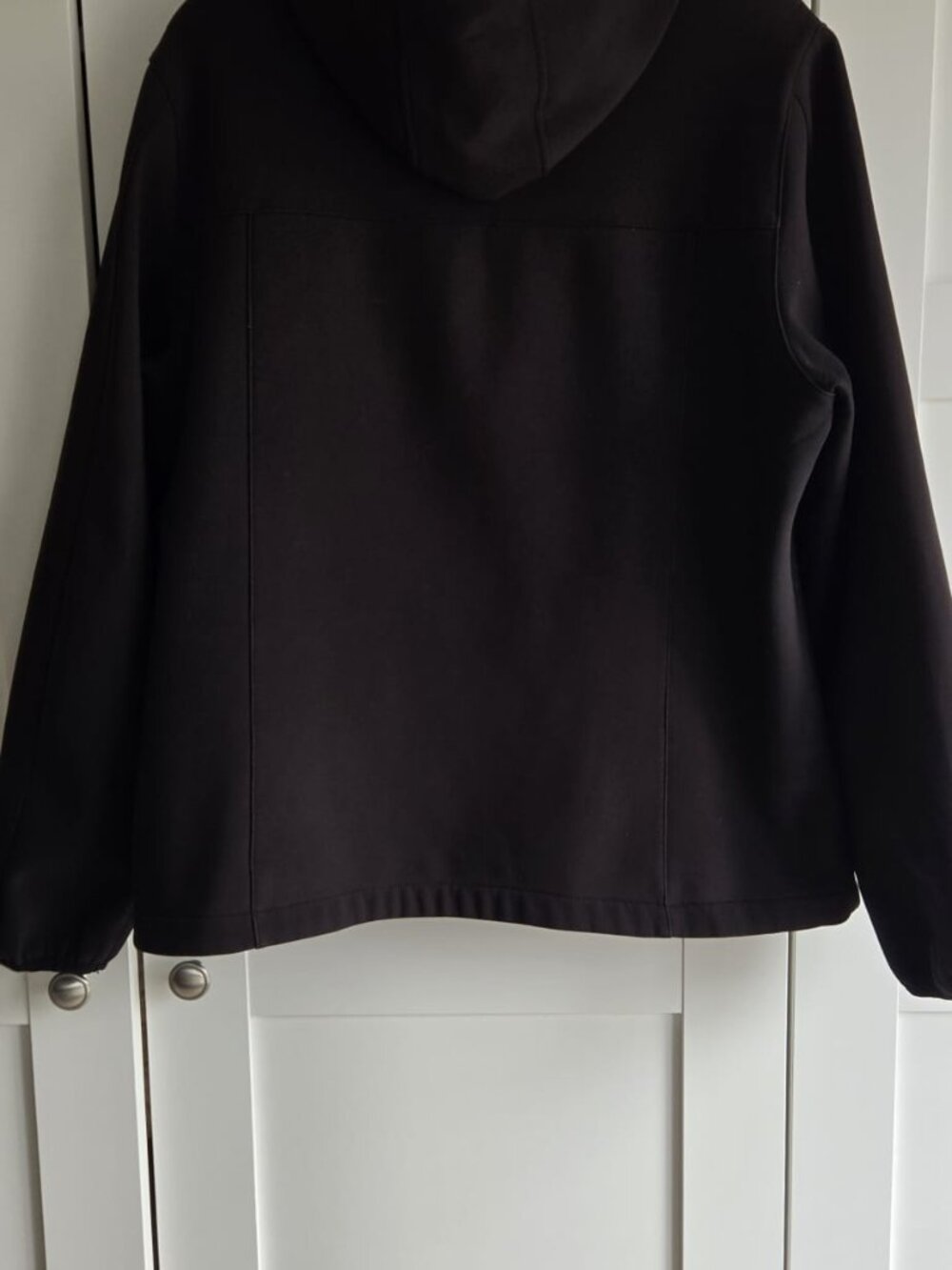 Terramar Black Hooded Softshell Fleece Jacket Size L PTP21 - Picture 8 of 12